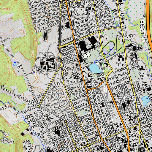 OpenTopoMap map of Fassett Elementary School, NY