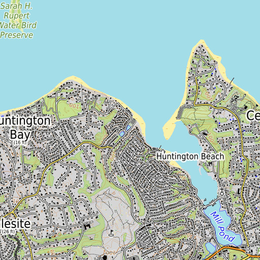 OpenTopoMap map of Fleets Cove, NY