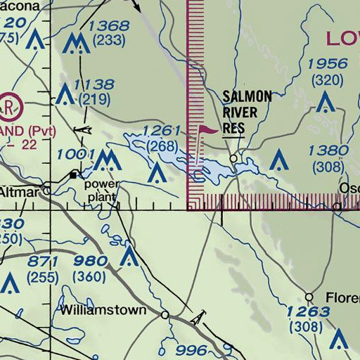FAA VFR chart of Fox Brook, NY