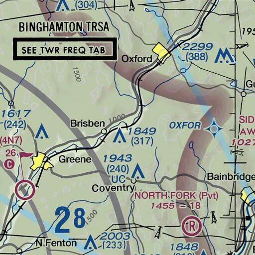 FAA VFR chart of Glen Road Brook, NY