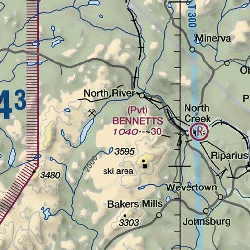 FAA VFR chart of Harvey Mountain, NY
