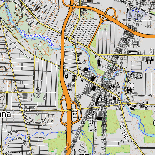 OpenTopoMap map of Industrial School, NY