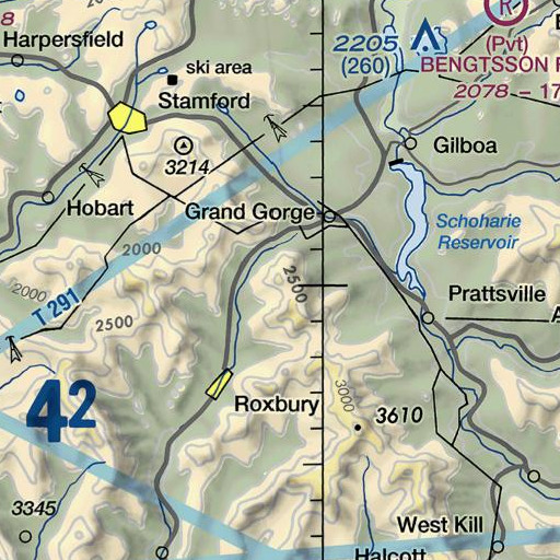 FAA VFR chart of Irish Mountain, NY