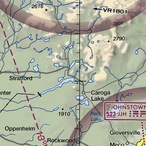 FAA VFR chart of Kane Mountains, NY