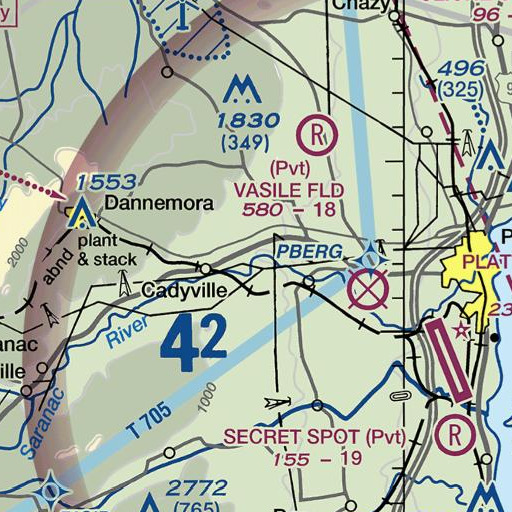 FAA VFR chart of Kent Falls, NY