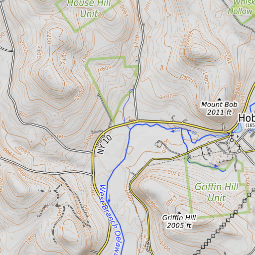 OpenTopoMap map of Lake Brook, NY