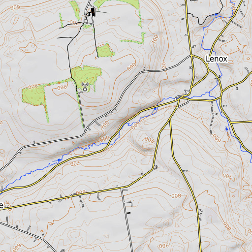 OpenTopoMap map of Limestone Creek, NY