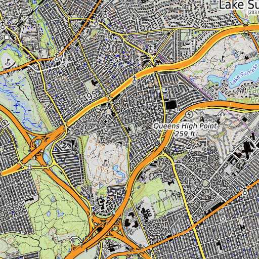 OpenTopoMap map of Marathon School, NY