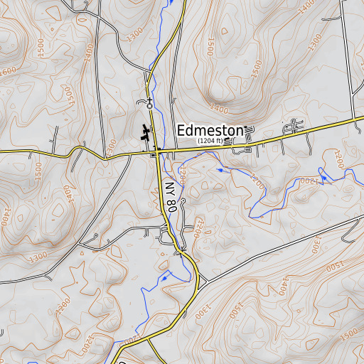 OpenTopoMap map of Mill Creek, NY