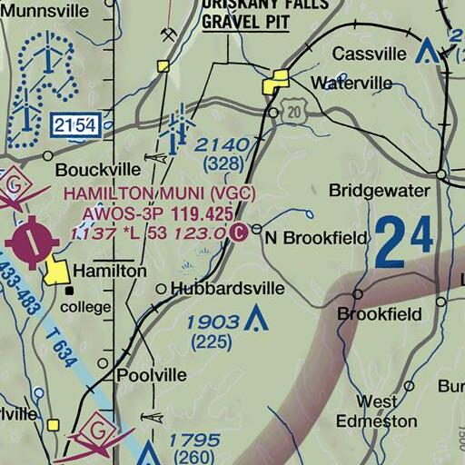 FAA VFR chart of Mill Creek, NY