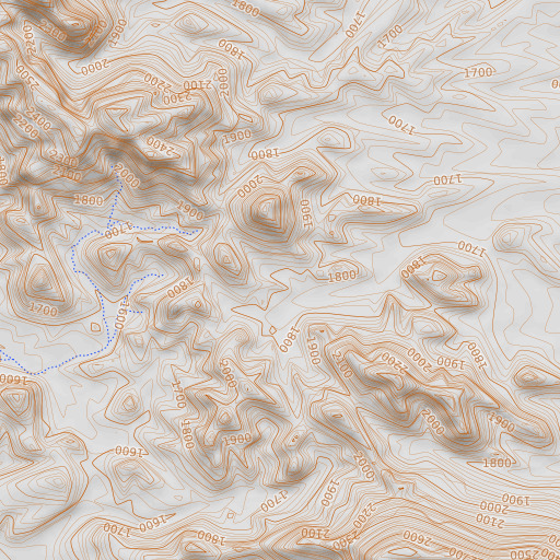 OpenTopoMap map of Plomosa Mountains, AZ