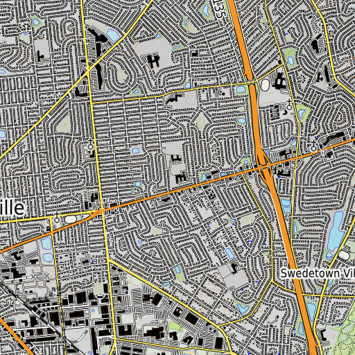 OpenTopoMap map of Pasadena Elementary School, NY