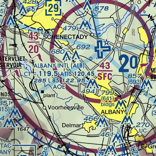 FAA VFR chart of Pine Bush, NY