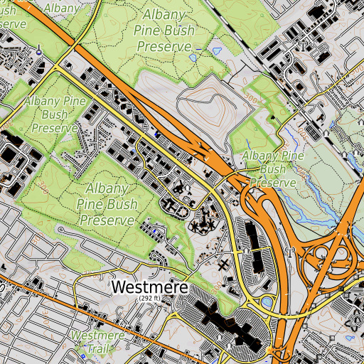 OpenTopoMap map of Pine Bush, NY