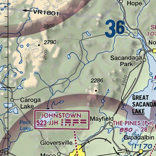 FAA VFR chart of Pinnacle, NY