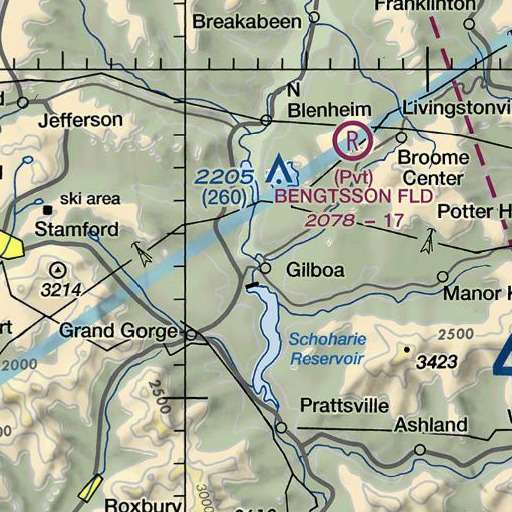 FAA VFR chart of Platter Kill, NY