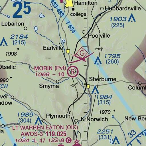FAA VFR chart of Pleasant Brook, NY