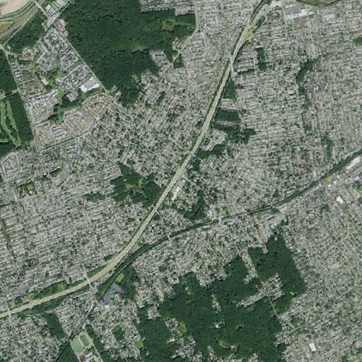Aerial imagery of Public School 36, NY
