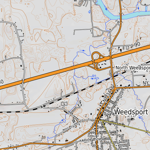 OpenTopoMap map of Putnam Brook, NY