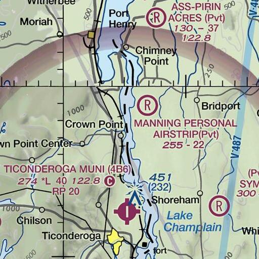 FAA VFR chart of Putts Point, NY