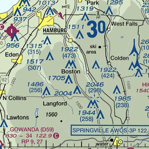 FAA VFR chart of Rice Hill, NY
