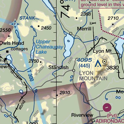 FAA VFR chart of Rocky Brook, NY