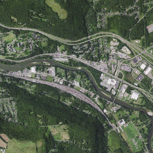 Aerial imagery of Rogers School, NY