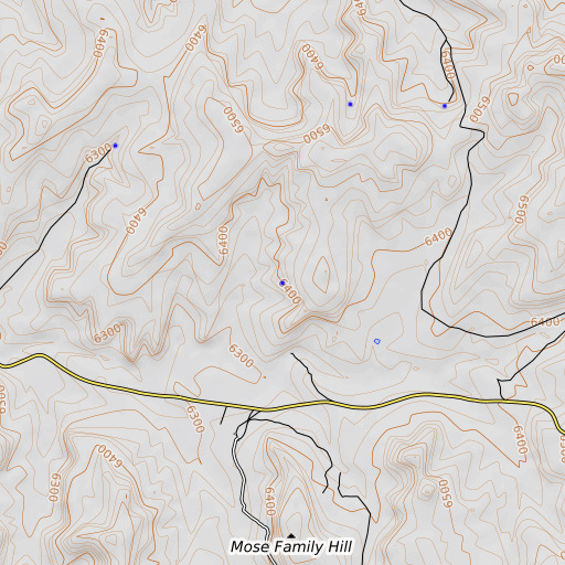 OpenTopoMap map of Ponderosa Pine Spring, AZ
