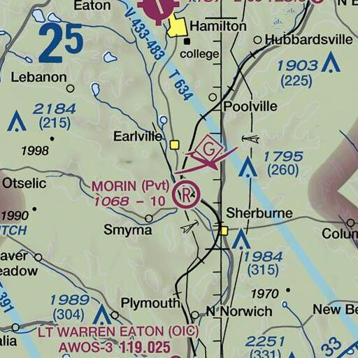 FAA VFR chart of Sangerfield River, NY