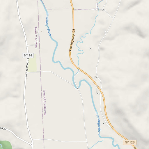 OpenStreetMap map of Sangerfield River, NY