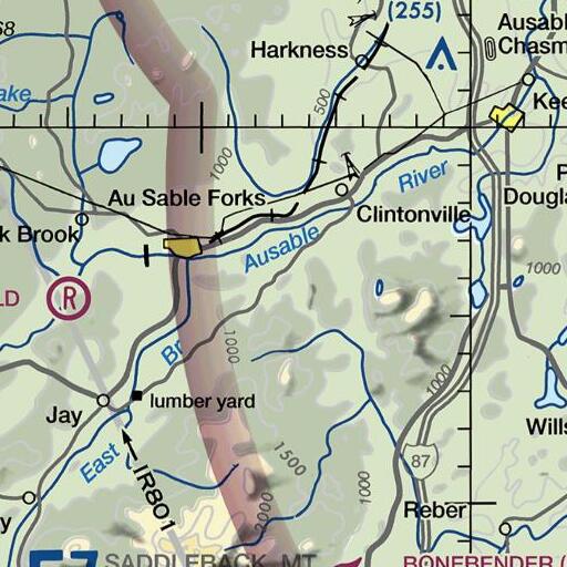 FAA VFR chart of Sheep Mountain, NY