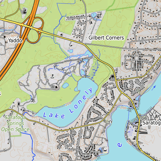 OpenTopoMap map of Spring Run, NY