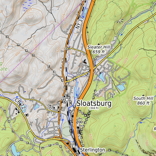 OpenTopoMap map of Stony Brook, NY