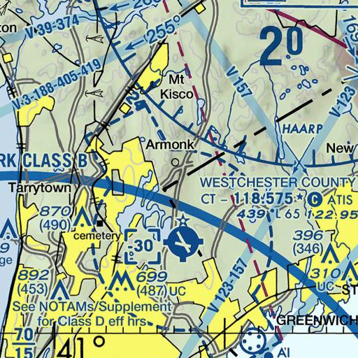 FAA VFR chart of Wampus River, NY