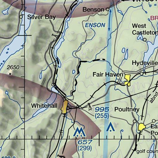 FAA VFR chart of Ward Marsh, NY