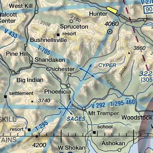 FAA VFR chart of Warner Creek, NY