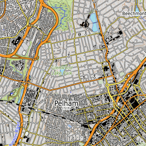 OpenTopoMap map of Daniel Webster Elementary School, NY