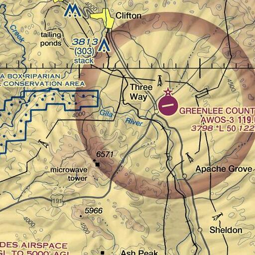 FAA VFR chart of Pothole, AZ