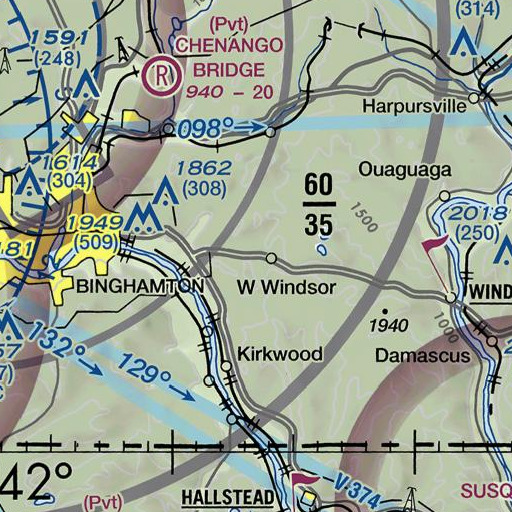 FAA VFR chart of Weeks School, NY