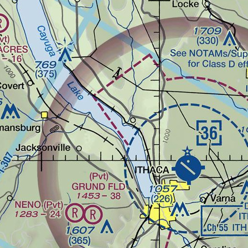 FAA VFR chart of Salmon Creek, NY