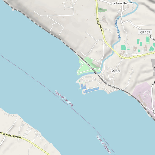 OpenStreetMap map of Salmon Creek, NY