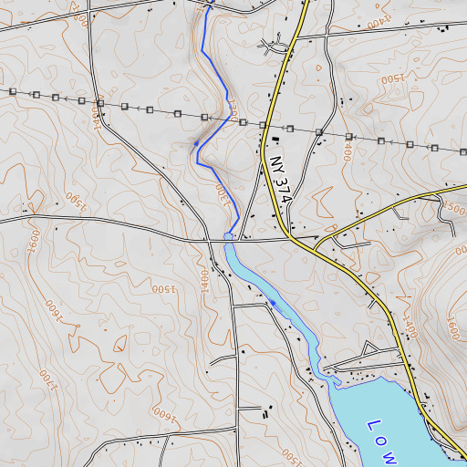 OpenTopoMap map of Chateaugay River, NY