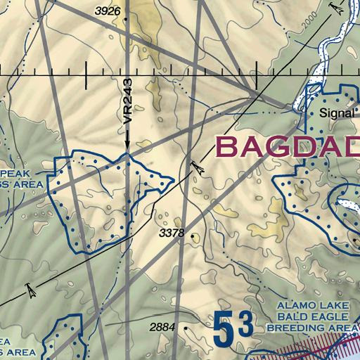 FAA VFR chart of Baker Well, AZ