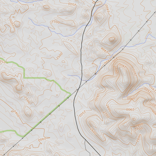 OpenTopoMap map of Baker Well, AZ