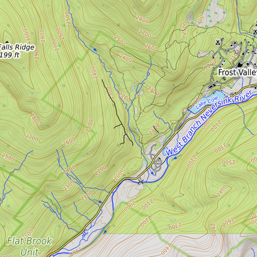 OpenTopoMap map of High Falls, NY
