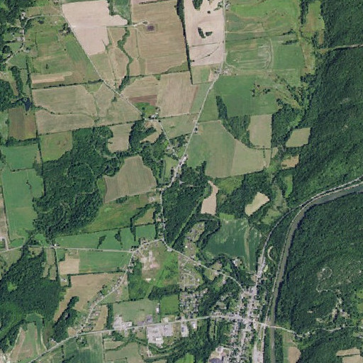 Aerial imagery of Kane Falls, NY