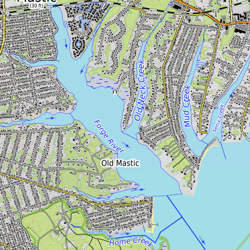 OpenTopoMap map of Libby Point, NY