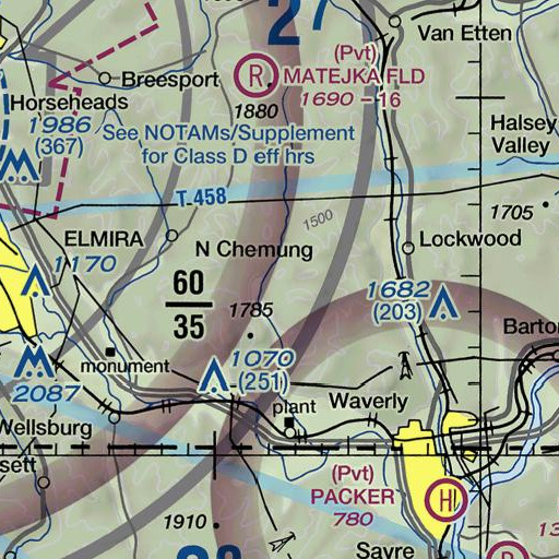 FAA VFR chart of Maple Hill, NY