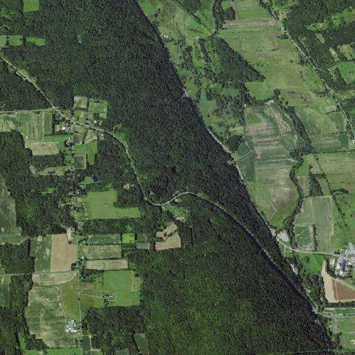 Aerial imagery of Parson Falls, NY