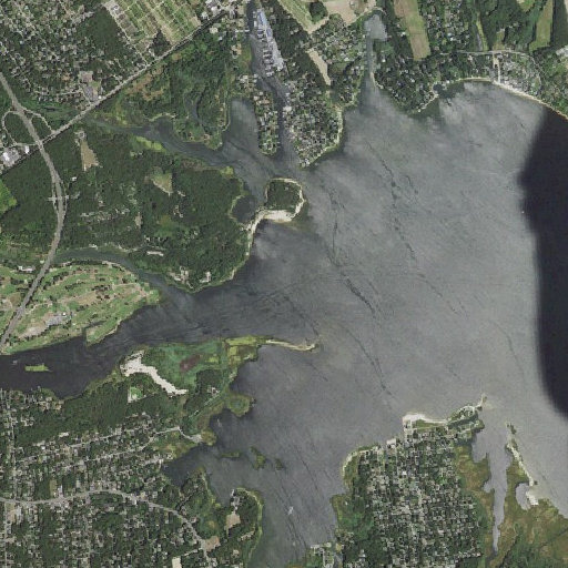 Aerial imagery of Peconic River, NY